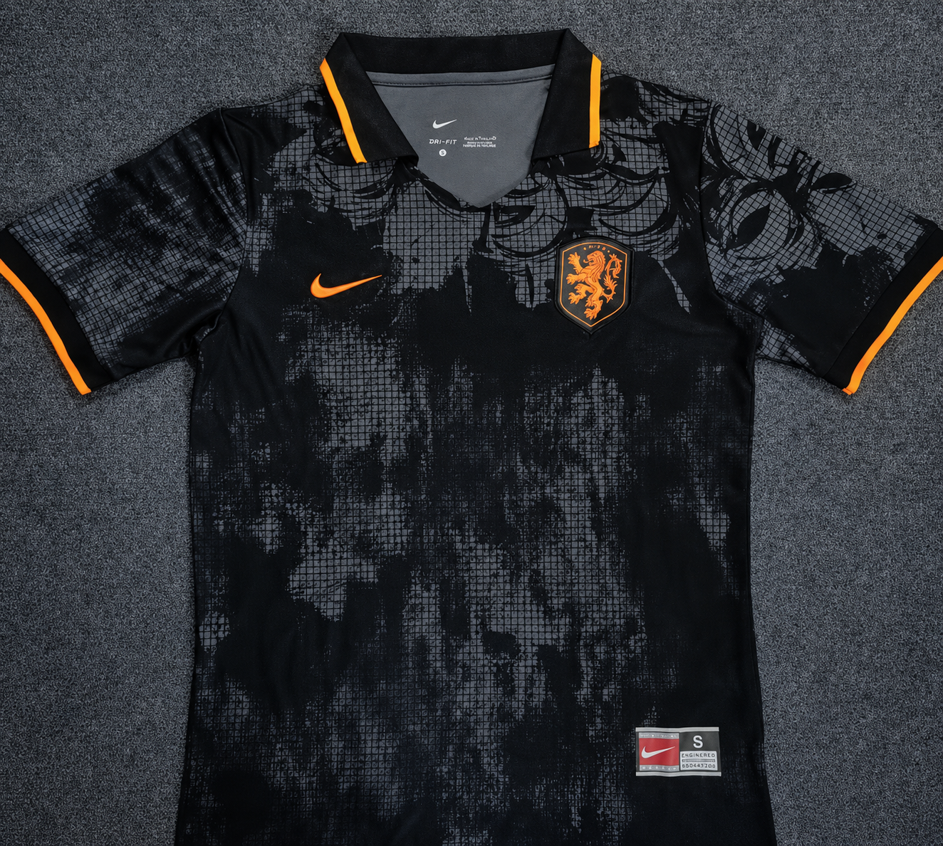 Black and Orange Netherlands Jersey